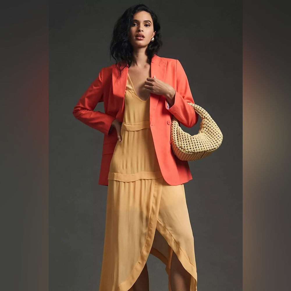 Anthropologie DOLAN Linen Boyfriend Blazer